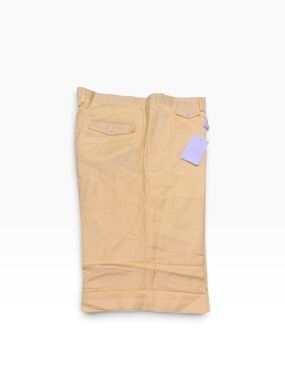 Cigar Couture Flat‑Front Men's Shorts in Pale Yellow,SZ40,NWT